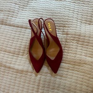 Inez Mia Red Women's Slingback Heels